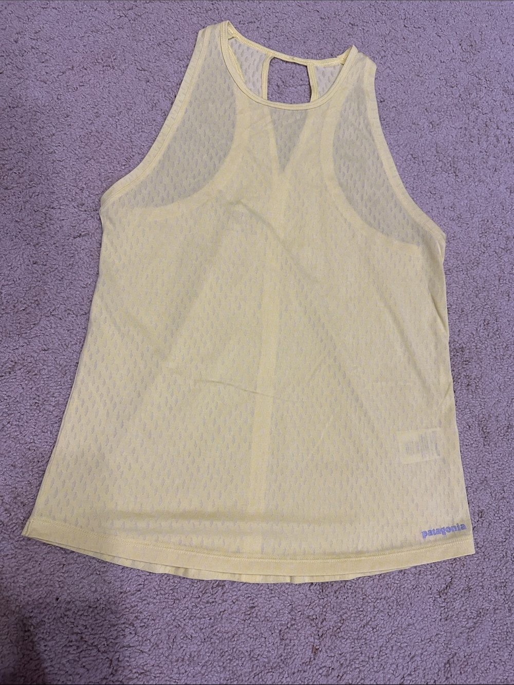 Patagonia ridge Flow Yellow Mesh Racerback Tank